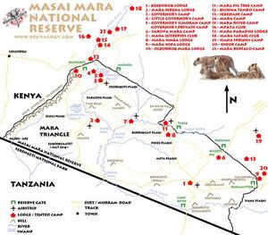 A Map Of  the Maasai Mara 