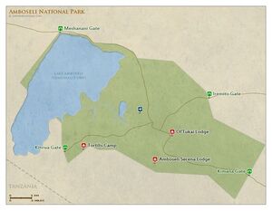 A Map Of Amboseli National Park
